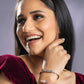Priyaasi Women Dual Toned American Diamond Leaf Bracelet - Swadesiicart