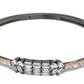 Priyaasi Women Dual Toned American Diamond Leaf Bracelet - Swadesiicart
