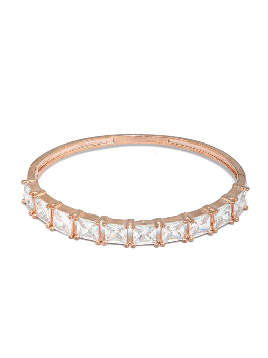 Priyaasi Women Elegant Solitaire Rose Gold Bracelet - Swadesiicart