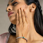 Priyaasi Women Green Stone Studded Dual Toned Baguette Bracelet - Swadesiicart