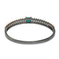 Priyaasi Women Green Stone Studded Dual Toned Baguette Bracelet - Swadesiicart