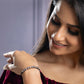 Priyaasi Women Dual Toned American Diamond Bracelet - Swadesiicart