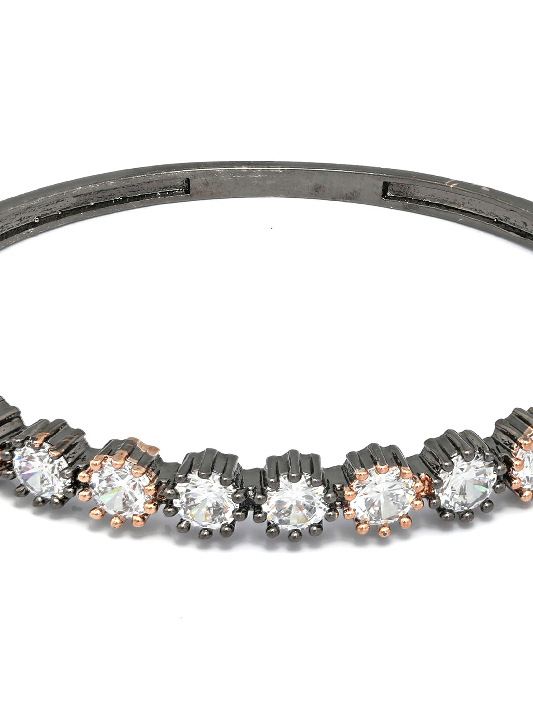 Priyaasi Women Dual Toned American Diamond Bracelet - Swadesiicart