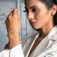 Priyaasi Women American Diamond Rose Gold Floral Bracelet - Swadesiicart