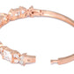 Priyaasi Women American Diamond Rose Gold Floral Bracelet - Swadesiicart
