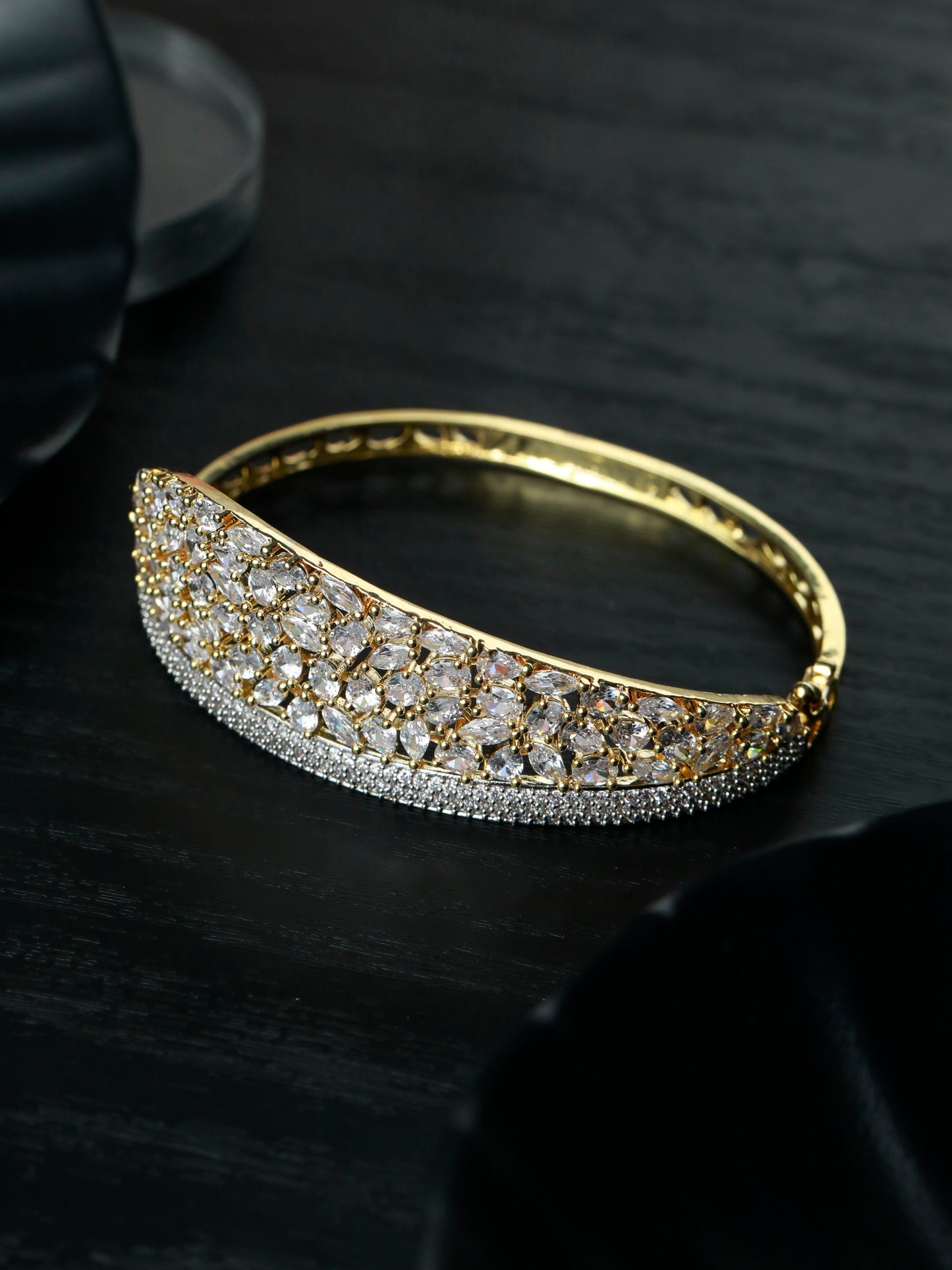Priyaasi Women Gold-Polished American Diamond Bracelet - Noz2Toz