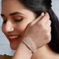 Priyaasi Women Gold-Polished American Diamond Bracelet - Swadesiicart