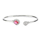 Priyaasi Women Elegant Pink Stone Silver Plated Bracelet - Swadesiicart