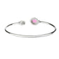 Priyaasi Women Elegant Pink Stone Silver Plated Bracelet - Swadesiicart