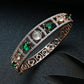 Priyaasi Women Green Teardrop AD Studded Rose Gold-Polished Bracelet - Noz2Toz