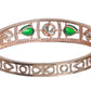 Priyaasi Women Green Teardrop AD Studded Rose Gold-Polished Bracelet - Swadesiicart
