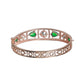Priyaasi Women Green Teardrop AD Studded Rose Gold-Polished Bracelet - Swadesiicart