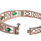 Priyaasi Women Green Teardrop AD Studded Rose Gold-Polished Bracelet - Swadesiicart