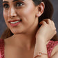 Priyaasi Women Geometric Studded Pearl Rose Gold-Polished Bracelet - Swadesiicart