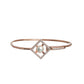 Priyaasi Women Geometric Studded Pearl Rose Gold-Polished Bracelet - Swadesiicart