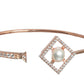 Priyaasi Women Geometric Studded Pearl Rose Gold-Polished Bracelet - Swadesiicart