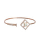 Priyaasi Women Geometric Studded Pearl Rose Gold-Polished Bracelet - Swadesiicart