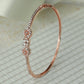 Priyaasi Women Stylish American Diamond Rose Gold Bracelet - Swadesiicart