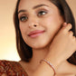 Priyaasi Women Stylish American Diamond Rose Gold Bracelet - Noz2Toz
