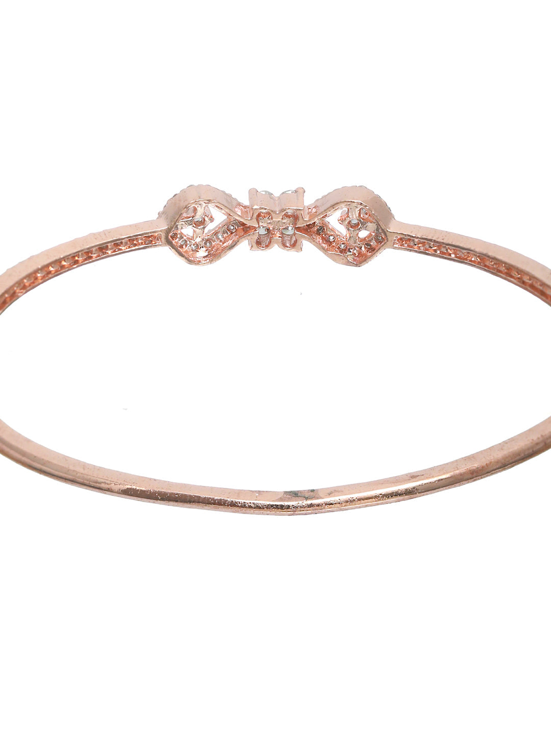 Priyaasi Women Stylish American Diamond Rose Gold Bracelet - Swadesiicart