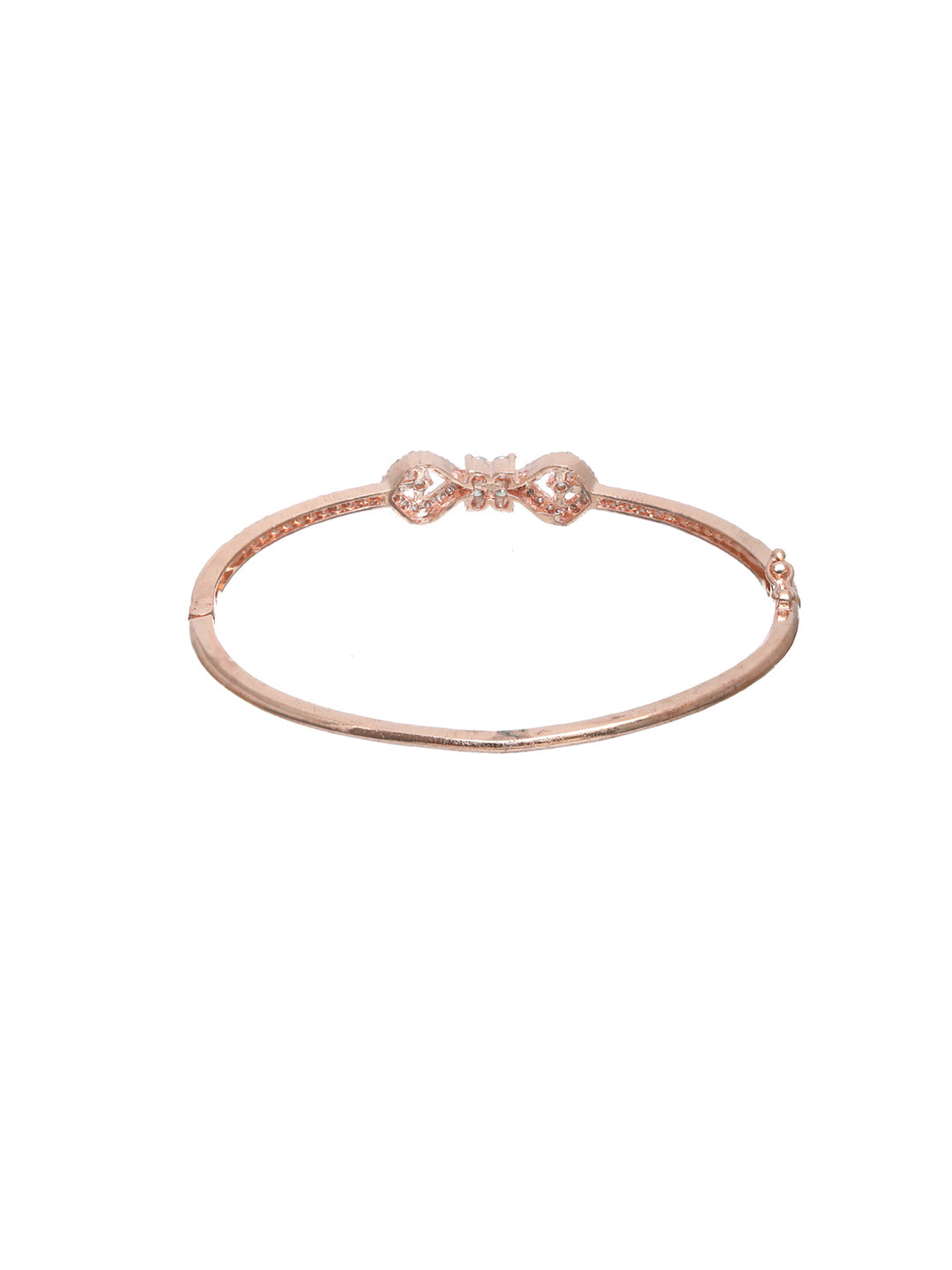 Priyaasi Women Stylish American Diamond Rose Gold Bracelet - Swadesiicart