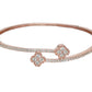 Priyaasi Women Rose Gold Blooming Flower American Diamond Bracelet - Swadesiicart
