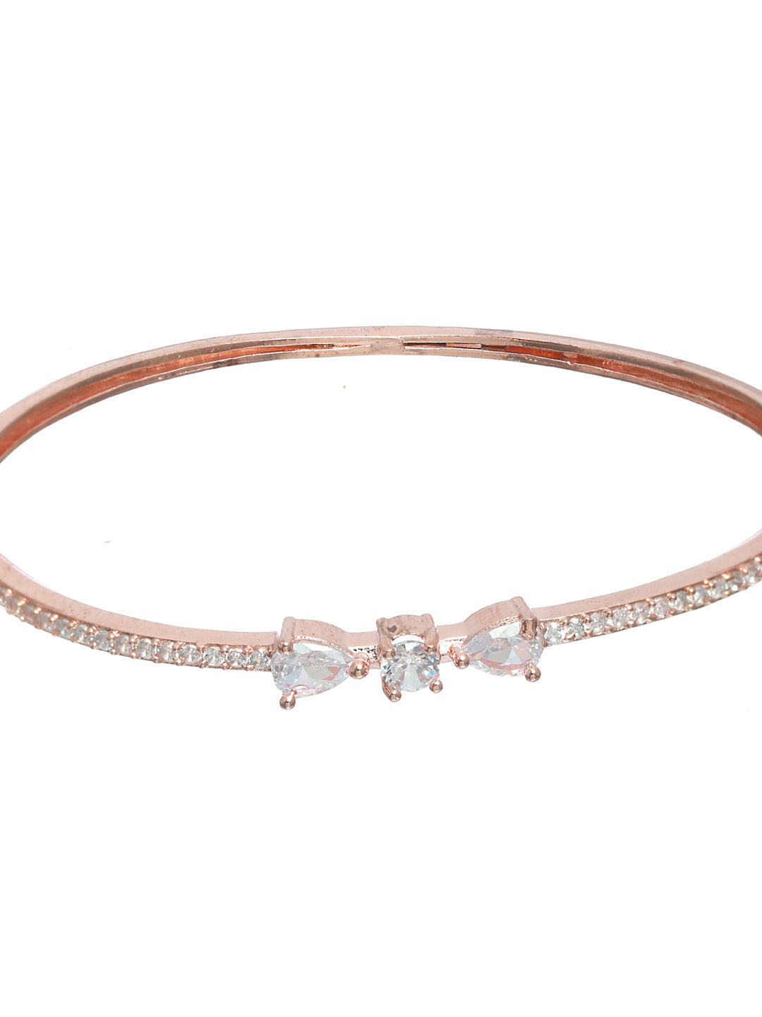 Priyaasi Women Rose Gold American Diamond Bracelet - Swadesiicart