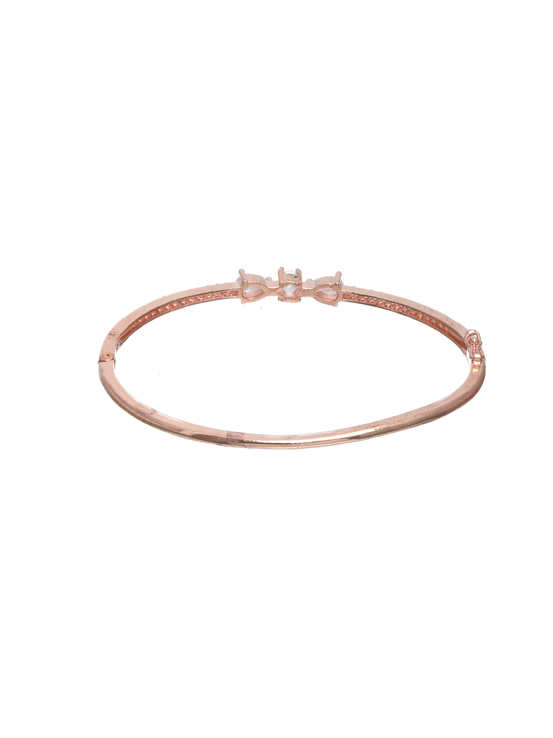 Priyaasi Women Rose Gold American Diamond Bracelet - Swadesiicart