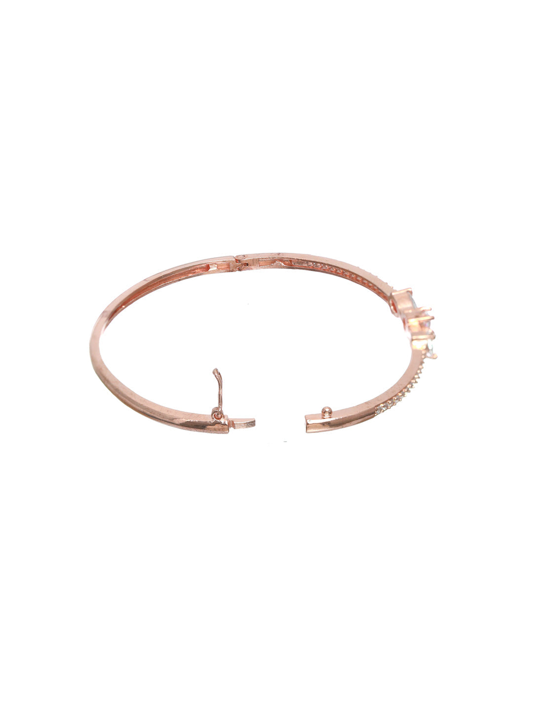 Priyaasi Women Rose Gold American Diamond Bracelet - Swadesiicart