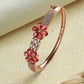 Priyaasi Women Pink American Diamond Rose Gold Bracelet - Swadesiicart