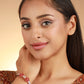 Priyaasi Women Pink American Diamond Rose Gold Bracelet - Noz2Toz