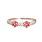 Priyaasi Women Pink American Diamond Rose Gold Bracelet - Swadesiicart