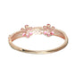Priyaasi Women Pink American Diamond Rose Gold Bracelet - Swadesiicart