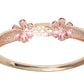 Priyaasi Women Pink American Diamond Rose Gold Bracelet - Swadesiicart