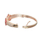Priyaasi Women Pink American Diamond Rose Gold Bracelet - Swadesiicart