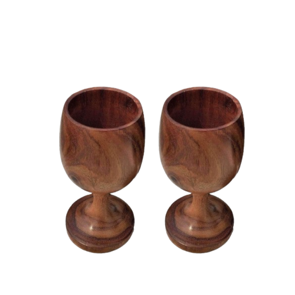 Handmade Sheesham Wooden Glass - Swadesiicart