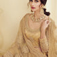 Vegaa Fashion Beige Net Embroidered Wedding Lehenga - Swadesiicart