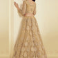 Vegaa Fashion Beige Net Embroidered Wedding Lehenga - Swadesiicart