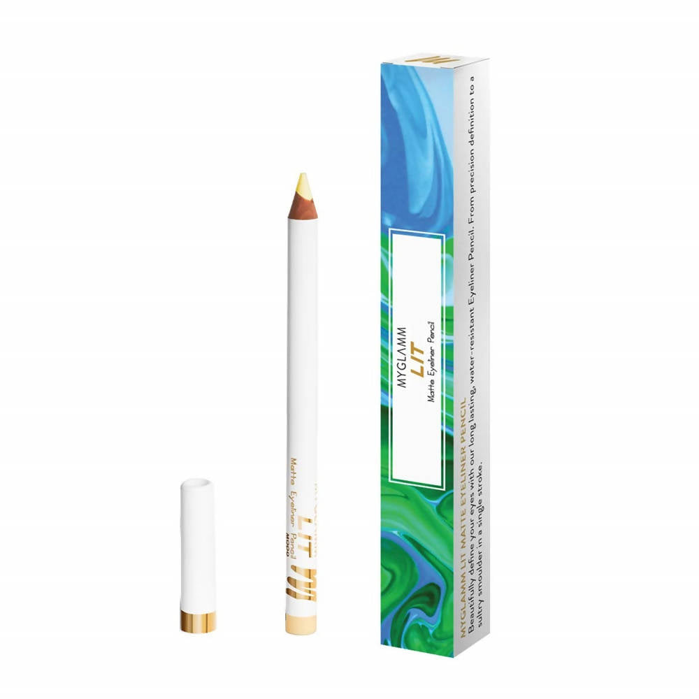 MYGLAMM LIT Matte Eyeliner Pencil - Mood (1.14 Gm) - Swadesiicart