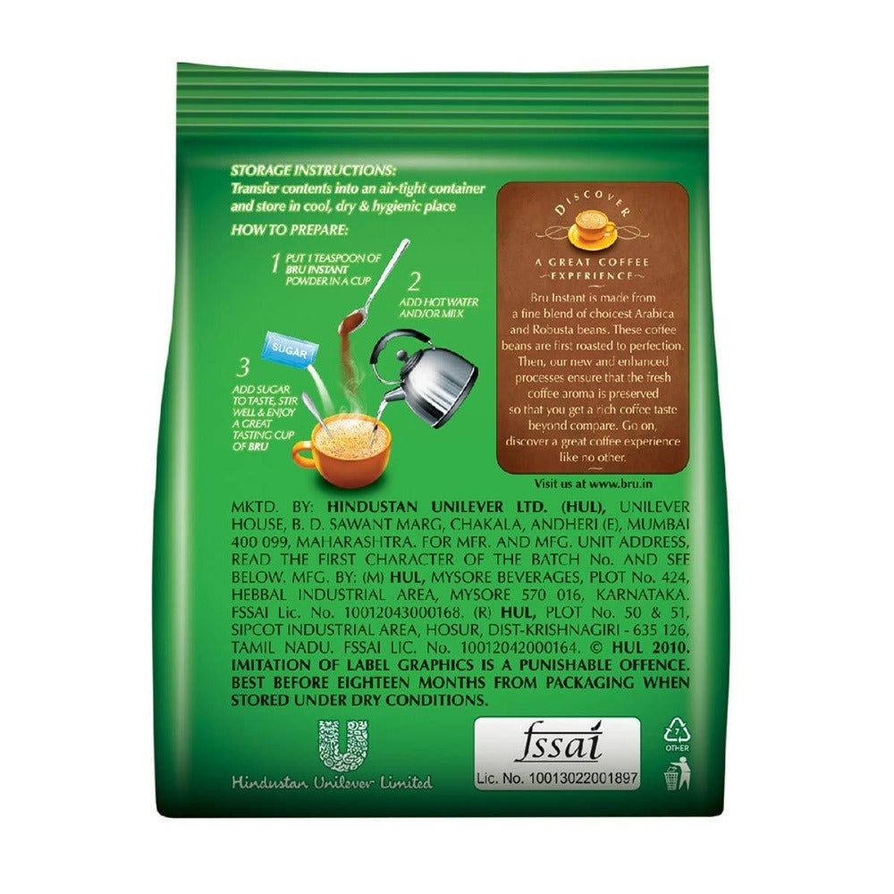 BRU Instant Coffee | Aromatic Indian Instant Coffee from Organic Beans - Swadesiicart