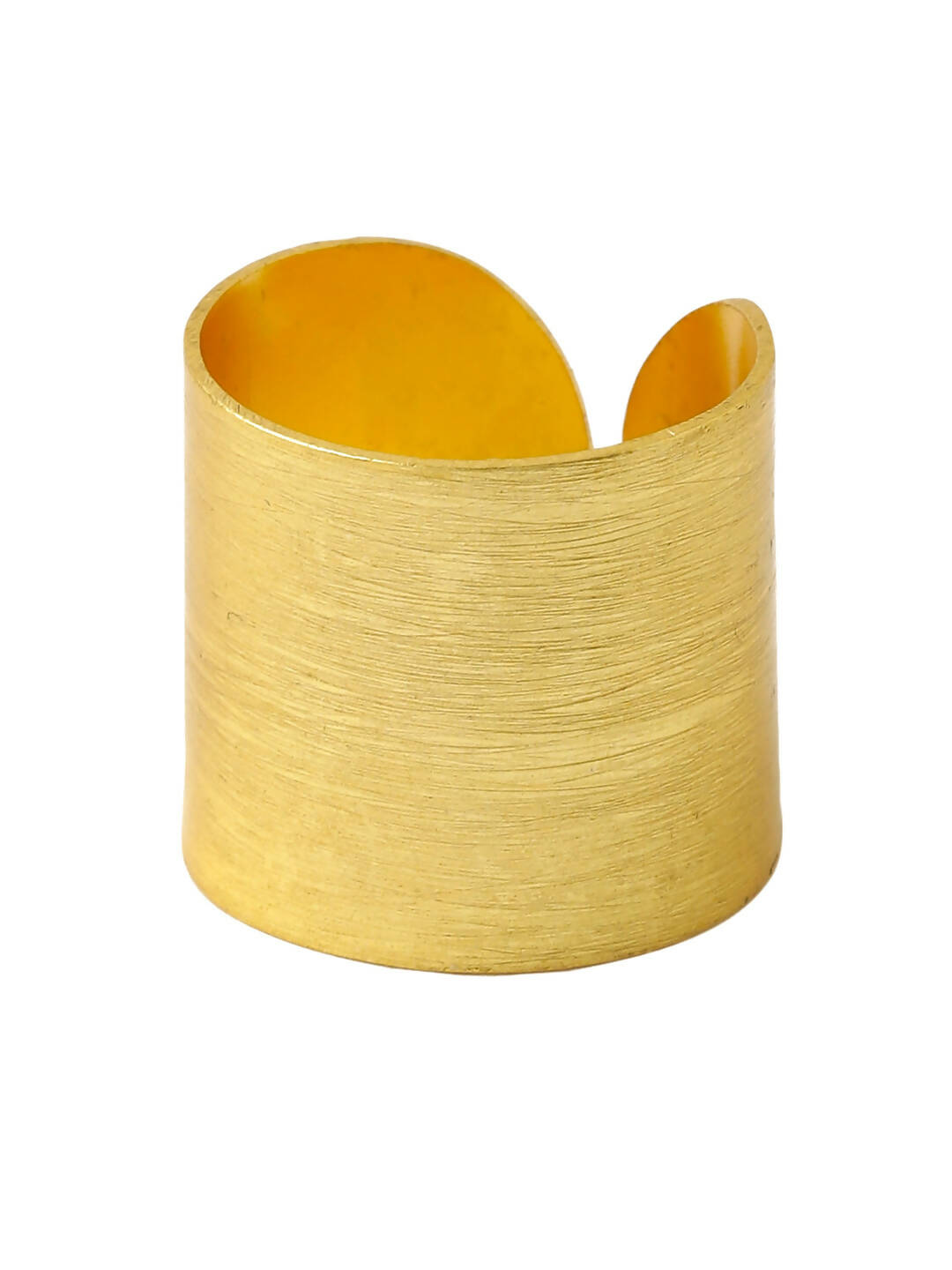 NVR Women Gold-Polished Adjustable Finger Ring | Swadesiicart