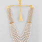 VOJ Gold-Polished Multi Layered Pearl Maharani Necklace | Swadesiicart