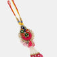 NVR Women & Men Set of 2 Multicolor Thread Work & Beaded Bhaiya Bhabhi Rakhi With Roli Chawal & Chocolate | Swadesiicart