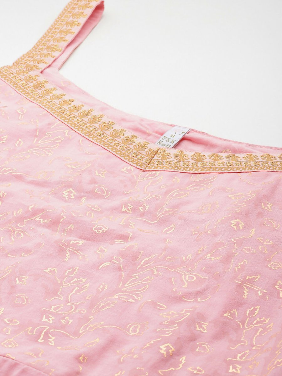 Ahalyaa Women's Traditional wear Kurta Set - Pink | Swadesiicart