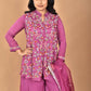 Morchari Women And Hand Embroidery Palazzo Set-Purple - Swadesiicart