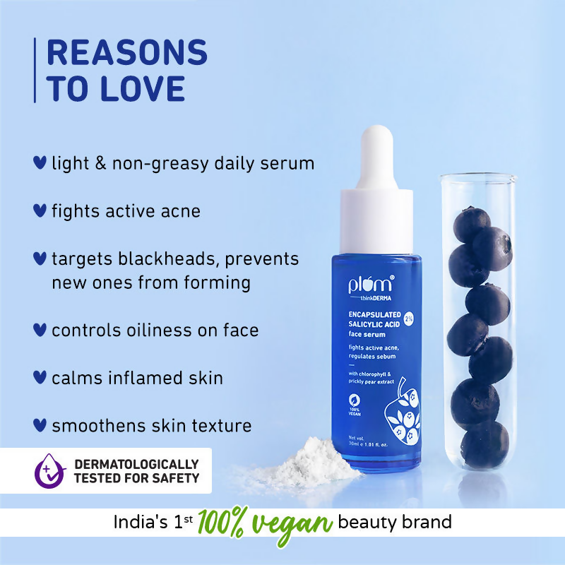Plum 2% Encapsulated Salicylic Acid Face Serum - Swadesiicart