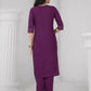 Ethnic Festive Wear Reyon Wine Stitched Suit With Dupatta - Tanisha | Swadesiicart