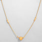 VOJ Gold-Polished Designer Piped Chain WithBig Gold Bead. | Swadesiicart