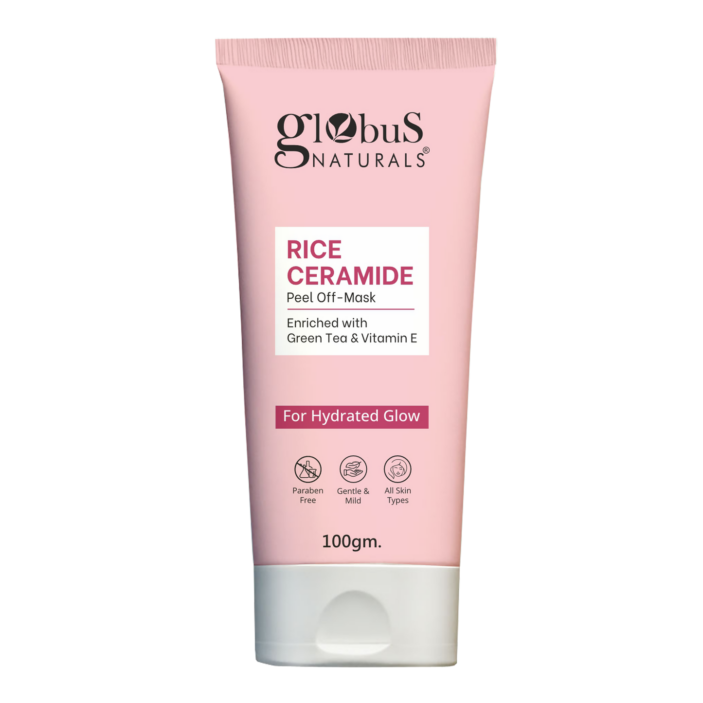 Globus Naturals Rice Ceramide Peel Off Mask, For Hydrated Glow Skin | Swadesiicart