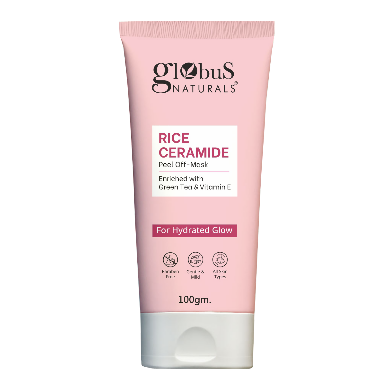 Globus Naturals Rice Ceramide Peel Off Mask, For Hydrated Glow Skin | Swadesiicart